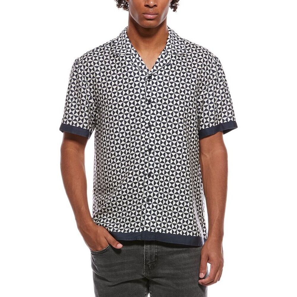 Onia Mens  Vacation Shirt, Navy
